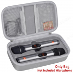 Belaidžio mikrofono dėklas, skirtas JBL PartyBox belaidei dviejų mikrofonų sistemai dainuojantiems karaoke dviem mikrofonams rankinis kelioninis laikymo krep&scaron;ys pilka