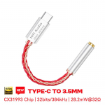 C tipo į 3,5 mm garso adapterio kabelis CX31993 HiFi DAC skaitmeninis dekodavimo ausinių stiprintuvas iPhone 15 16 / Huawei / Xiaomi / Samsung