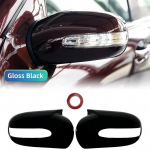Juodas Veidrodžio Dangtelis Mercedes-Benz E, C Klasės W211 W203 2001-2007 Dalys Stilius Automobilio &Scaron;oninės Durys Galinio Vaizdo &Scaron;oninio Veidrodėlio Dangteliai M Stilius