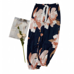 Moteri&scaron;kos vasarinės medvilnės &scaron;ilko nuo uodų laisvos paplūdimio Bloomers pižamos kelnės One Size (90-140lbs)