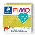 P&acirc;te &agrave; modeler polym&egrave;re - FIMO - Paillettes Or - 57g - Douce et mall&eacute;able - Cuisson 30 min &agrave; 110&deg;C