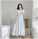 &bdquo;2023 m. vasaros korėjieti&scaron;ka retro prancūzi&scaron;ko stiliaus balta suknelė su fėjos žavesiu&ldquo; S balta