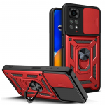 &bdquo;Xiaomi Redmi Note 11 Pro 5G Case Slide Camera Lens Protect&ldquo; telefono dėklas, skirtas &bdquo;Redmi Note 11 11S&ldquo; magnetinio laikiklio &scaron;arvai, galinis dangtelis For Redmi Note 11 raudona