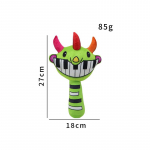 Žaidimas Sprunki Doey Pianosaurus pliu&scaron;inis anime Nightmare Critters pliu&scaron;inis mink&scaron;tas įdaryti gyvūnas pagalvės lėlės dekoravimo žaislas vaikams dovana 27cm žalia