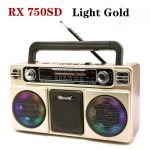 Auk&scaron;tos kokybės retro ne&scaron;iojamas radijas USB TF AM FM SW daugiabandis vintažinis namų kortelių radijas Bluetooth garsiakalbis su &scaron;viesa įkraunamas DC auksas