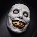 &Scaron;ypsenos egzorcizmas Helovino vaiduoklių kaukė festivalio baras kaukė Haunted House Siaubo kaukė Vaidmenų žaidimas &Scaron;ypsena balta veidas balta akių kaukė balta