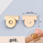 Durable Magnetic Metal Buckle for Bags: No-Sew Fix, Leather & Cloth Compatibility, Hidden Magnetic Button