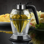 200ML Deimantinis medaus dozatorius Deimanto formos stiklinis aliejaus dozatorius Acto buteliukas Medaus laikymo talpa Virtuvės įrankių reikmenys