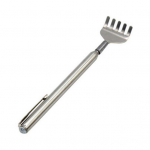 Nerūdijančio plieno i&scaron;traukiamas nugaros kasytuvas Ne&scaron;iojamas sunkiai pasiekiamų vietų Penkių dantų teleskopinė rankena Nugaros kasytuvas Masažuoklio įrankiai sidabras