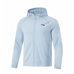 Li Ning Bėgimo Serijos Madingas Patogus Kvėpuojantis Paprastas Prigludęs Sportinis Vėjo Neperpučiamas Vyri&scaron;kas Vir&scaron;utinis Drabužis Debesų Mėlynas AFDU973-6 3XL
