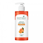 Biotique Gaivinantis abrikosų kūno prausiklis 300ml, Skaistina ir mink&scaron;tina odą, 100% natūralūs augaliniai ekstraktai, Raminantis gelis visų tipų odai