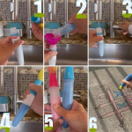 Kreidos dažų teptukas &scaron;aligatviui, 3 vnt. DIY plaunami teptukai didmeninė prekyba, įpilkite vandens į teptuką ir naudokite, plaunamas, lengvai valomas