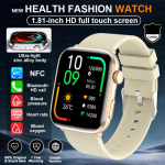 2025 Nauji Kraujospūdžio Sveikatos NFC I&scaron;manieji Laikrodžiai Vyrams 24 Valandų &Scaron;irdies Ritmo Bluetooth Skambinimas DI Diagnostika I&scaron;manieji Laikrodžiai IOS Android Yellow Silicone