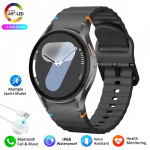 Originalus laikrodis mini i&scaron;manusis laikrodis vyrams moterims HD AMOLED balso skambutis NFC GPS seklys sportiniai laikrodžiai individualus 40mm juoda