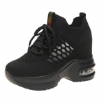 Kvėpuojantys tinkliniai sportbačiai vasariniai 9 cm tu&scaron;čiaviduriai sportiniai balti batai moteri&scaron;ki laisvalaikio stambūs batai su auk&scaron;ta platforma tėvo batai Mujer 40