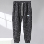 Didelių dydžių 5XL-11XL rudeninės didelio dydžio kelnės vyrams, kasdienės, su elastiniu juosmeniu, ilgos 5XL(90kg-100kg) juoda
