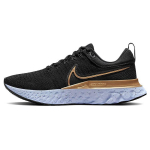 Nike React Infinity Run Flyknit 2 Juodos Metalo Aukso Moteri&scaron;ki Sportbačiai Ghost Dark-Smoke-Grey CT2423-009 35.5