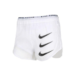 Nike Tempo Luxe 2-in-1 vidutinio juosmens bėgimo &scaron;ortai moterims Apačia Balta DA1281-100 XL