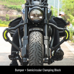 Shan Yi Motociklas Benda Rock Pilkas 250 Greito Nuėmimo &Scaron;oninis Krepys su Nenaikinančiu Laikikliu Retro Pakabinamas Stilius Special Edition