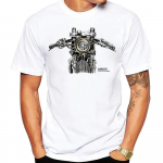 Linksmas motociklas Cafe Racer i&scaron; galo važiuojant mar&scaron;kinėliai vasara vyri&scaron;ki trumpomis rankovėmis sportiniai klasikiniai mar&scaron;kinėliai hip hop berniuko kasdieniai balti mar&scaron;kinėliai 4XL