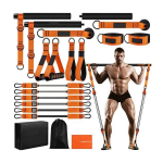 Pilnas Pilates strypo rinkinys su jogos ir pasiprie&scaron;inimo priedais namų naudojimui Leather box