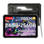 OSCAL SPIDER 10 5G Atsparūs plan&scaron;etiniai kompiuteriai Android 15 11 colių ekranas 8+8 GB RAM 256GB ROM Plan&scaron;etinis kompiuteris 20000mAh 268.2*179.6*17mm only tablet juoda