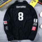 Auk&scaron;čiausios klasės džinsinė striukė, vyri&scaron;ka mados prekės ženklo laisva hip-hop spauda, ​​graži vir&scaron;utinė beisbolo striukė, uniforma, vyri&scaron;ka S