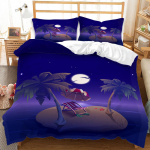 3D skaitmeninis animacinių filmukų spausdinimo trijų dalių rinkinys, antklodės užvalkalas, pagalvės užvalkalas, stiliaus dizainas 135 * 200 (two-piece set) 90g