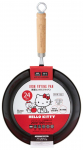 Skater 24cm Geležinė reljefinė keptuvė indukcinei ir dujinei kaitlentei Hello Kitty ir Sanrio Pagaminta Pan, Suderinama, Dizainas, Japonija, IRFP24-A