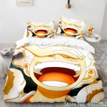 Vaikams Berniukams Anime Vienas Gabalas Patalynės Komplektas Nika Luffy 5 Pavara Antklodės Užvalkalas Pagalvės Užvalkalas Antklodės Užvalkalų Komplektas Viengulis Karalienės Karaliaus Dydis EU Single(135*200cm)3pcs