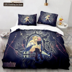 Naujas patalynės komplektas Fairy Tail Japonijos anime berniukų mergaičių dovanos Miegamojo dekoras Vienvietis Dvivietis Viso dydžio Namų Tekstilė Dropshipping EU Single(135*200cm)3pcs