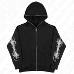 Naujas Europos ir Amerikos gatvės stiliaus unisex pliu&scaron;inio kra&scaron;to su užtrauktuku džemperis Small black