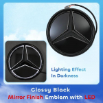 Automobilio priekinių grotelių emblema Žvaigždės ženklelis 3D veidrodinis OE stiliaus plok&scaron;čias pavir&scaron;ius Mercedes Benz W245 W204 X204 B180 B200 B250 C280 C300 C350