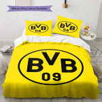BVB Ra&scaron;to Lovatiesė, Antklodės Komplektas Antklodės Užvalkalas Pagalvės Užvalkalas Namų Gimtadienio Dovana (1 * antklodės užvalkalas + 2 * pagalvės užvalkalai, be &scaron;erdies) 135x200cm