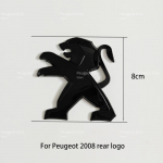 2026 Kar&scaron;tas automobilio lipdukas Tinka Peugeot 2008 Priekinės variklio dangčio grotelių ženklelis Logotipas Galinės bagažinės emblemos Automobilio priedai