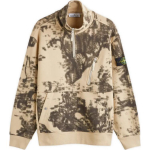 Stone Island Žemės Kartografavimo Camouflage Serijos Ženklelis Stovintis Apykaklės Megztinis Ilgomis Rankovėmis Palaidinė Vyri&scaron;ka palaidinė Ruda 8115660E3-V0092 XL
