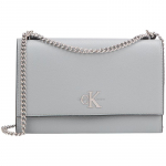 Calvin Klein Minimalistinis Metalinis Sagtis Grandinėlė Atverčiama Crossbody Rankinė Moteri&scaron;ka Pečių Rankinė Pilka Mėlyna DH2806-PC6 Gray Blue,Medium