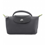 Longchamp Le Pliage Green 17 Vienspalvė Rankinė su Trumpomis Rankenomis Užtrauktukas Spaudė Odos Apdaila Kosmetinė Rankinė Tote Moteri&scaron;kos Rankinės Grafito-Pilka 34175919P66 Basic Set (Bag)