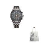 CITIZEN Eco Drive &Scaron;viesos energija maitinamas Kvarcinis Mechanizmas Nerūdijančio Plieno Dirželis Laikrodis 42mm Unisex Pilkas Ciferblatas BY1037-51H Gray Dial gray