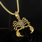 Europieti&scaron;kas ir Amerikieti&scaron;kas Retro Vyri&scaron;kas Vėrinys Skorpionų Karalius Raktikaulio Grandinėlė Moteri&scaron;kas Trumpas Pakabukas Mi&scaron;rus 50CM(Necklace Size)