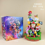 Super Mario Bros &Scaron;eimos portreto figūrėlė Super Mario Bros 27 cm Anime figūrėlės Mario veiksmo figūrėlė Vamzdis A Size no box