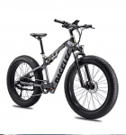 2026 naujas suaugusiųjų elektrinis kalnų sniego dviratis GS9 Plus 1000W 4.0 Storos padangos, 26 colių Ebike, 48V, 17Ah 1000W 48V 17AH pilka