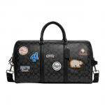 Coach Venturer 45 Klasikinis monogramos ra&scaron;tas Užtrauktuko užsegimas Slidinėjimo lopas Drobė ir oda Per petį ne&scaron;iojama rankinė Didelė vyri&scaron;ka per petį ne&scaron;iojama rankinė Juoda CE553-QBPHT Basic Set (Bag+Dust Bag)