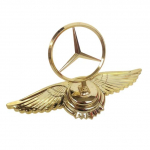 Emblema Ženklelis Automobilio Variklio Dangčiui Priekinis Chromuotas Logotipas Prabangus Dengtas Mercedes Benz Variklio Dangčiui Su Sparnu C200 R300 E260 S450 S350 BE1