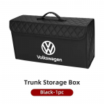 Automobilio bagažinės laikymo dėžutės organizatorius talpinimo tvarkymo konteinerio krep&scaron;ys Volkswagen VW Scirocco Beetle Golf Passat Polo Tiguan Touran juoda