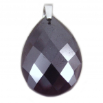 Les Tr&eacute;sors De Lily [G5628] - Pendentif Argent 'Linda' noir argent&eacute; (rhodi&eacute;) - 20x30 mm