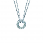 Les Tr&eacute;sors De Lily [L0461] - Collier Argent 'D&eacute;esse' blanc argent&eacute; (rhodi&eacute;) - 12 mm