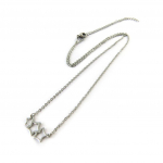 Les Tr&eacute;sors De Lily [N7070] - Collier acier 'Etoiles' gris argent&eacute; sidabras