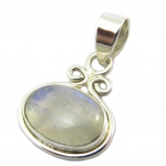 Les Tr&eacute;sors De Lily [P3806] - Pendentif Argent 'Heaven' pierre de lune - 17x12 mm