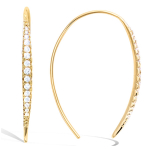 Les Tr&eacute;sors De Lily [Q4049] - Boucles Plaqu&eacute; Or 'Sissi' blanc dor&eacute; - 40x3 mm